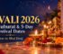 Diwali 2026 Puja Muhurat: Complete 5-Day Festival Dates From Dhanteras to Bhai Dooj
